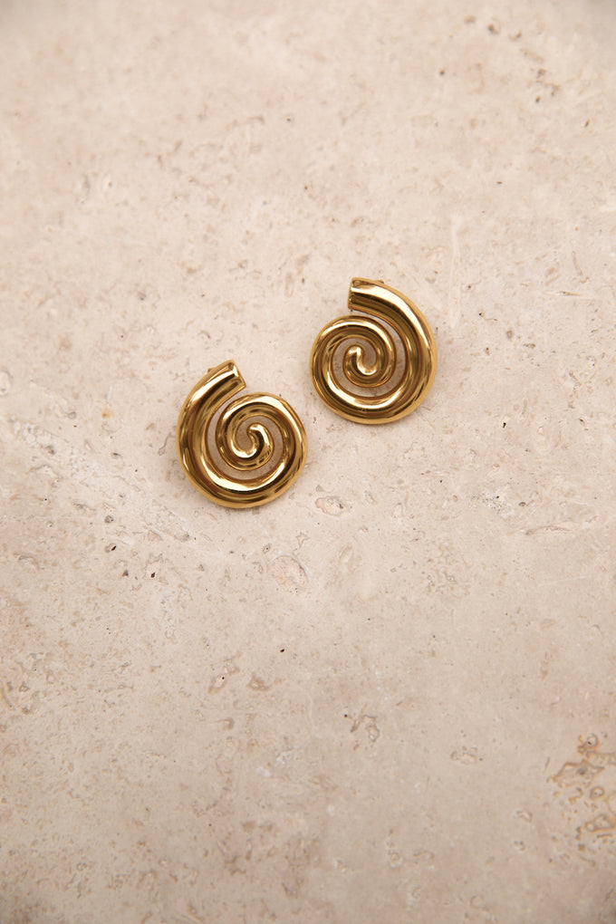 18k Gold Plated Around Cities Earrings Gold