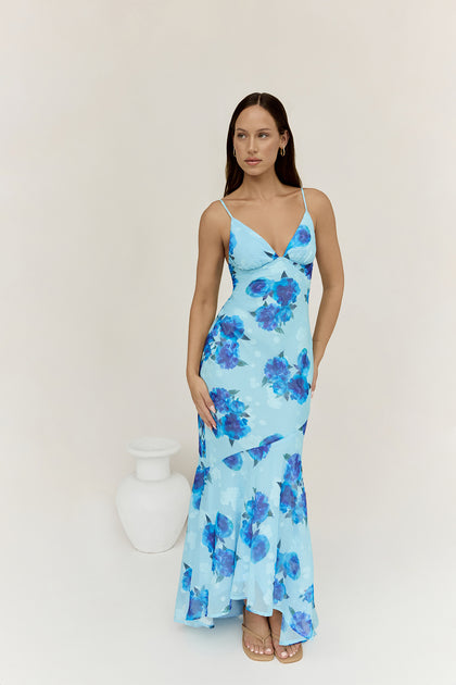 chinese dress ladies Lulu Tie Dye Slip Maxi Dress - Tie dye Maxi Dress