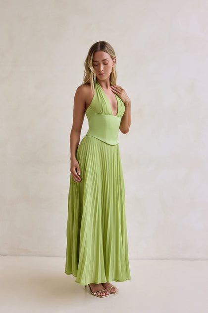 adano maxi dress green Adano Maxi Dress Beige