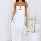 Let's Fly Away Maxi Dress White