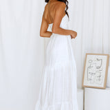 Let's Fly Away Maxi Dress White