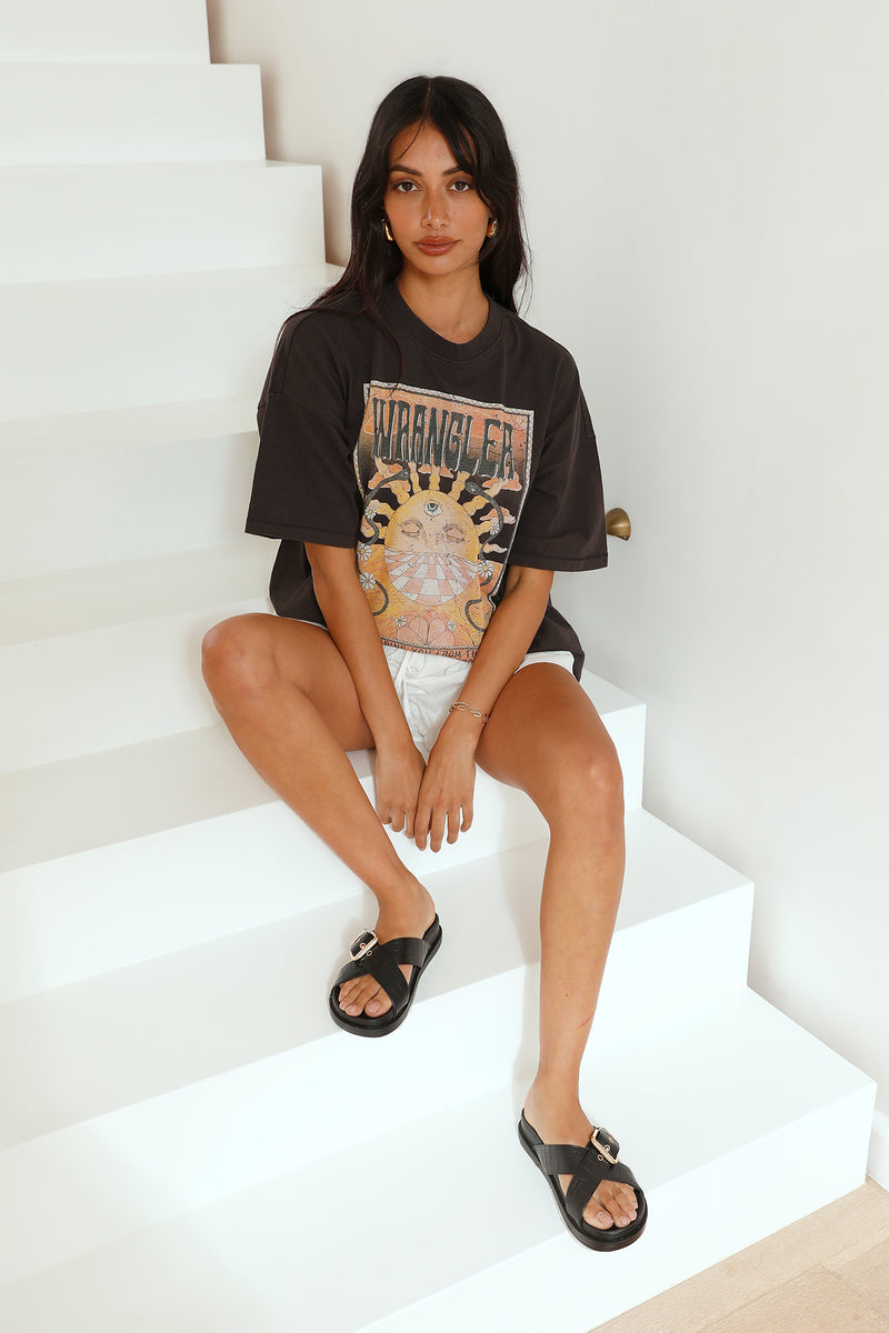 Wrangler Boxy Tee: Maglietta Donna In Cotone 100%, Taglio Squadrato E Corto, Bianca Con Logo Vintage