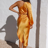 Whisk Away Midi Dress Orange