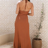 Taking Chances Maxi Dress Brown