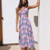 Salty Sundays Maxi Dress Blue