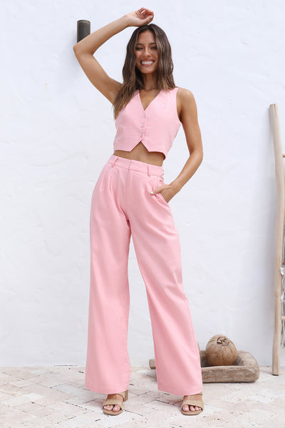 CHARLIE HOLIDAY Halee Pant Pink Punch