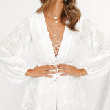 Delighted Playsuit White
