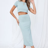 I Catch Clouds Midi Skirt Sage