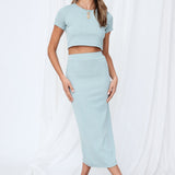 I Catch Clouds Midi Skirt Sage