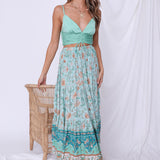 Butterfly Kisses Crop Top Green