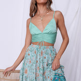 Butterfly Kisses Crop Top Green