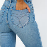 ROLLA'S Original High Rise Straight Jean Brad Blue