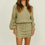 Open Your Heart Dress Olive