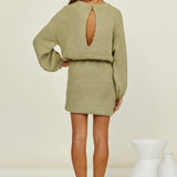 Open Your Heart Dress Olive
