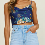 Not Going Back Crop Top Navy