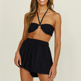 Nostalgia Calling Crop Top Black