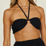 Nostalgia Calling Crop Top Black