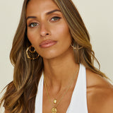 18k Gold Plated Deck Of Cards Necklace Gold