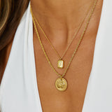 18k Gold Plated Deck Of Cards Necklace Gold