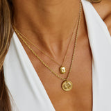 18k Gold Plated Deck Of Cards Necklace Gold