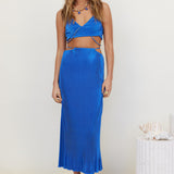 Tropical Nights Crop Top Blue