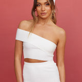 Kiss Above The Clouds Knit Crop White