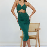 Loyal Lovers Midi Dress Green