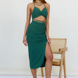 Loyal Lovers Midi Dress Green