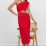 Dusted With Gold Maxi Dress Red