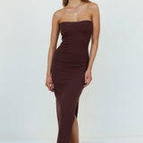 Morning Sun Maxi Dress Brown