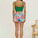 Golden Ages Crop Top Green