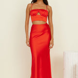Sweet Haven Crop Top Red