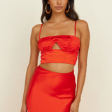 Sweet Haven Crop Top Red
