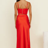 Sweet Haven Crop Top Red