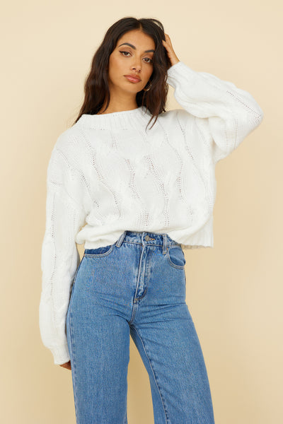 Winter Sweethearts Knit White