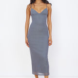 Midnight Magic Midi Dress Grey