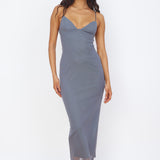 Midnight Magic Midi Dress Grey