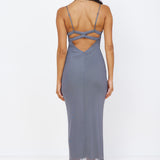 Midnight Magic Midi Dress Grey