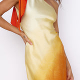 Forever Sunshine Satin Maxi Dress Orange