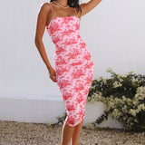 Searching Somewhere Midi Dress Pink
