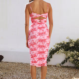 Searching Somewhere Midi Dress Pink
