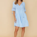 Wave After Wave Dress Blue