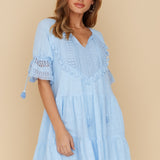 Wave After Wave Dress Blue