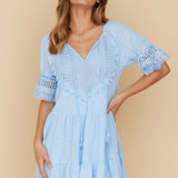 Wave After Wave Dress Blue