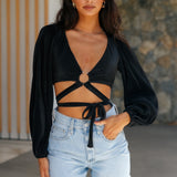 Make Your Mark Crop Top Black