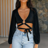 Make Your Mark Crop Top Black