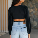 Make Your Mark Crop Top Black