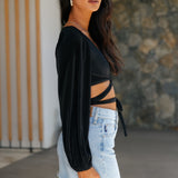 Make Your Mark Crop Top Black