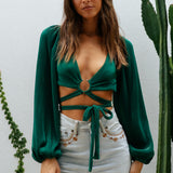 Make Your Mark Crop Top Green