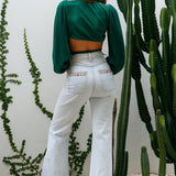 Make Your Mark Crop Top Green